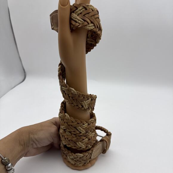 Leather & Twine Woven Brown Belt Made in India Sz Medium - Picture 5 of 9